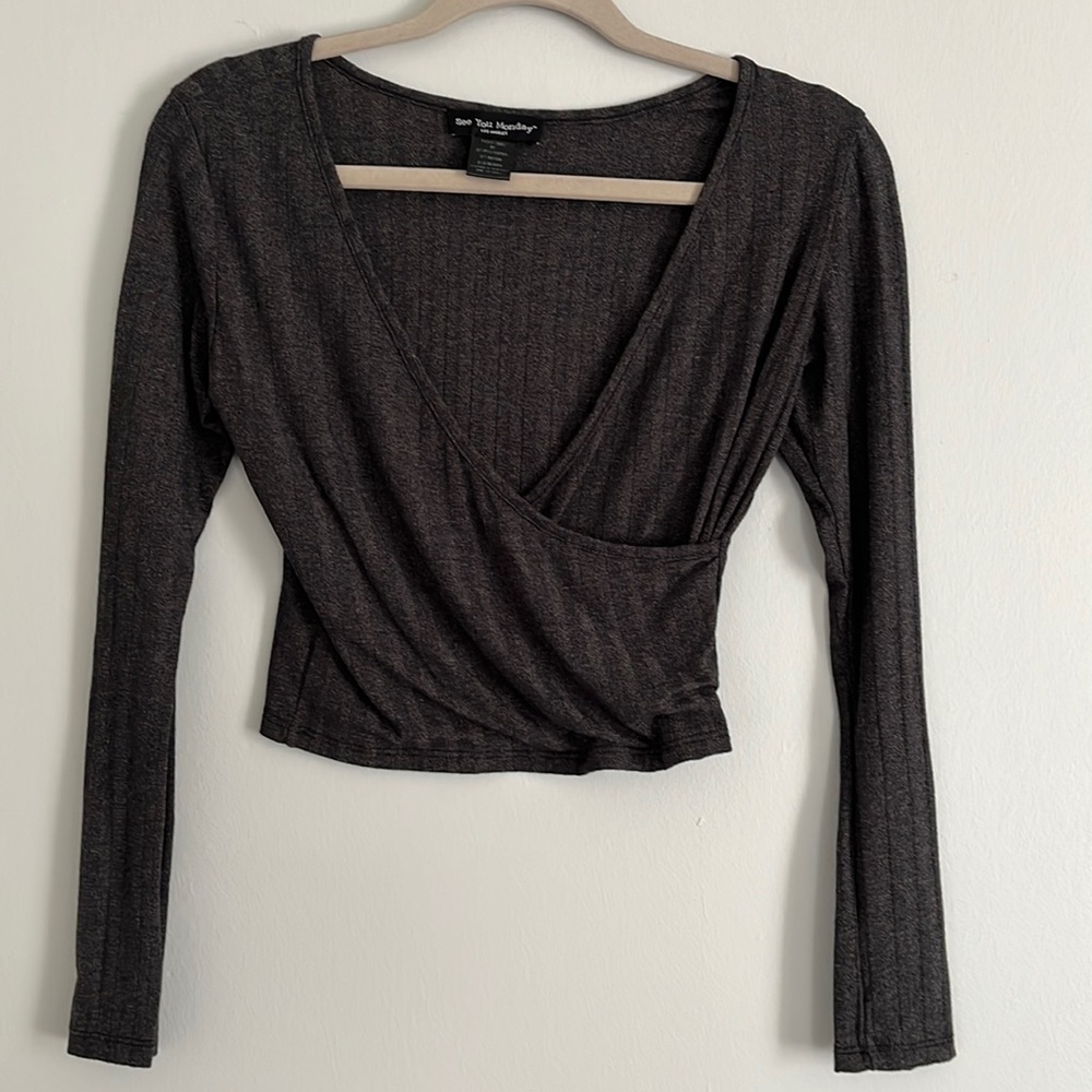 See You Monday low cut shirt, size M